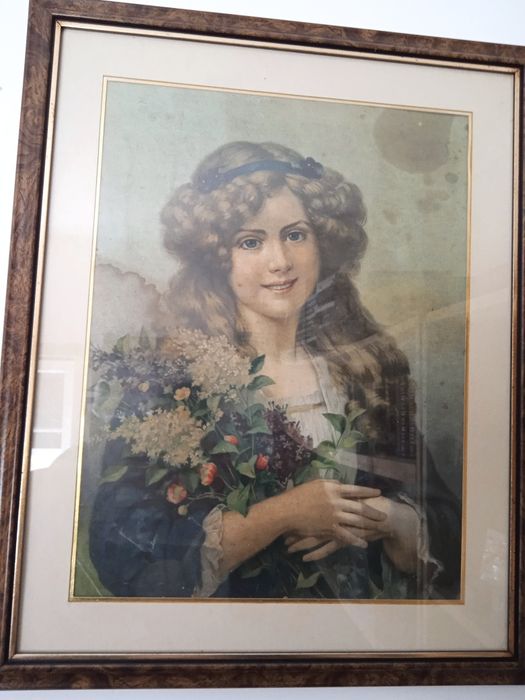 Quadro original de loja anos 70 com o tema Inverno