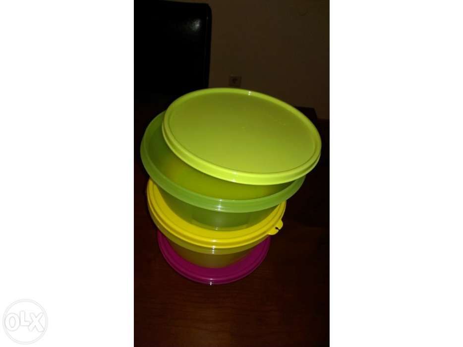tupperware 3 tigelas espaciais capacidades:1l/1,5l/2l