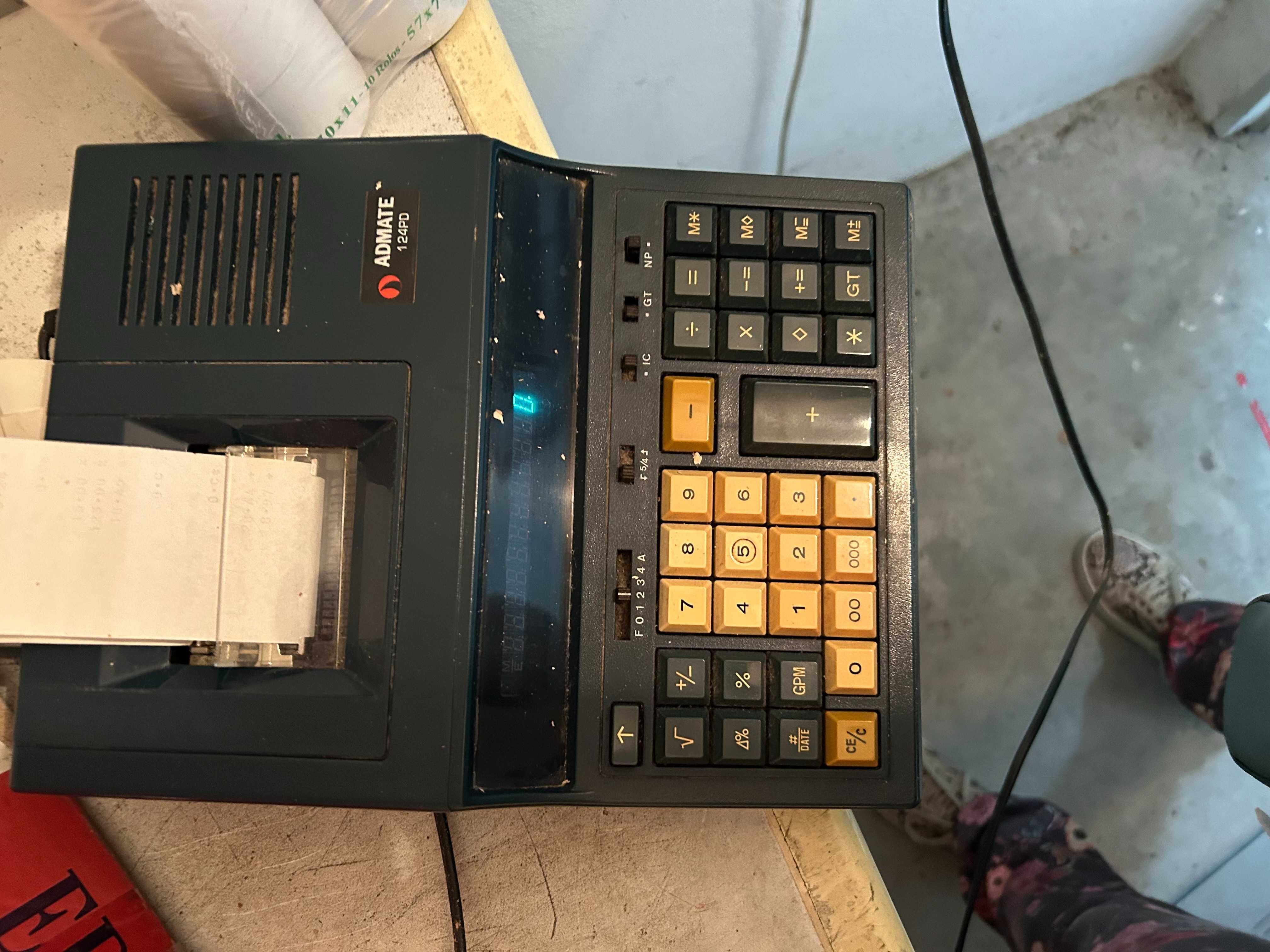 MÁQUINA calculadora electrica vintage c/oferta rolos papel