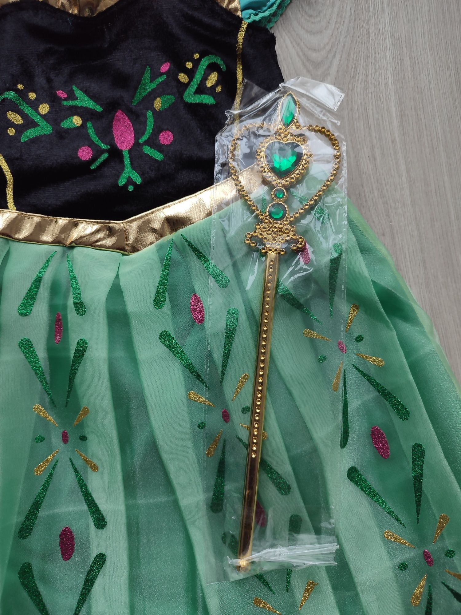 Sukienka kostium Anna Frozen Kraina lodu 104 kostium bal karnawałowy