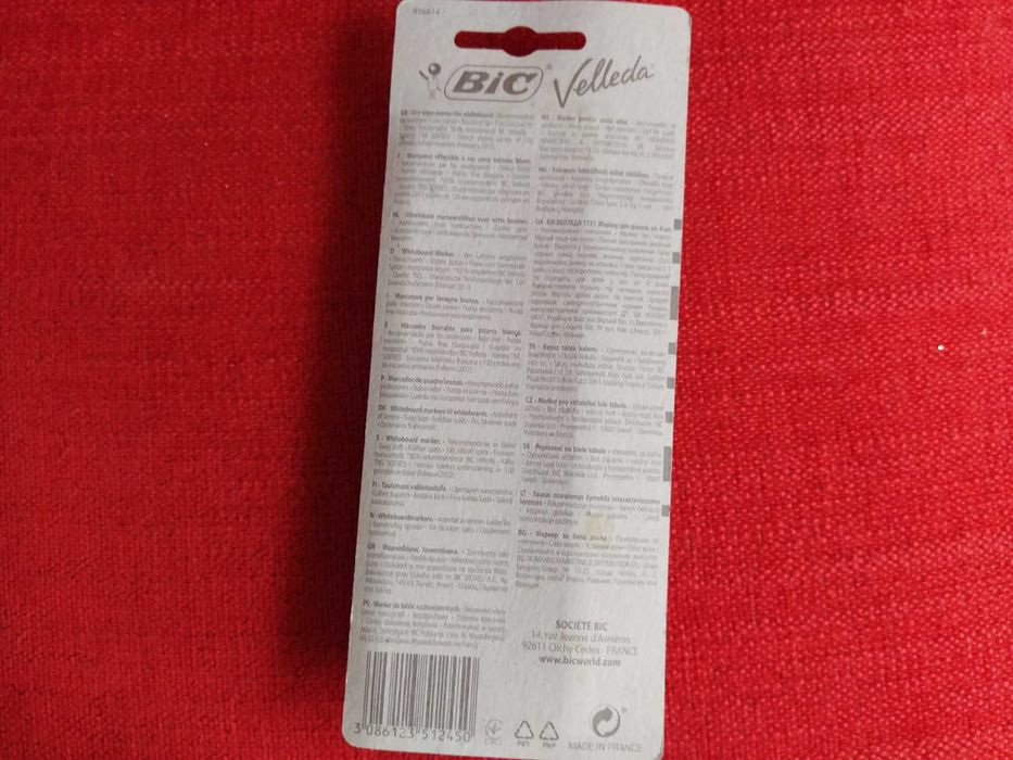 Conjunto de 4 Marcadores BIC de Quadro Branco ponta fina