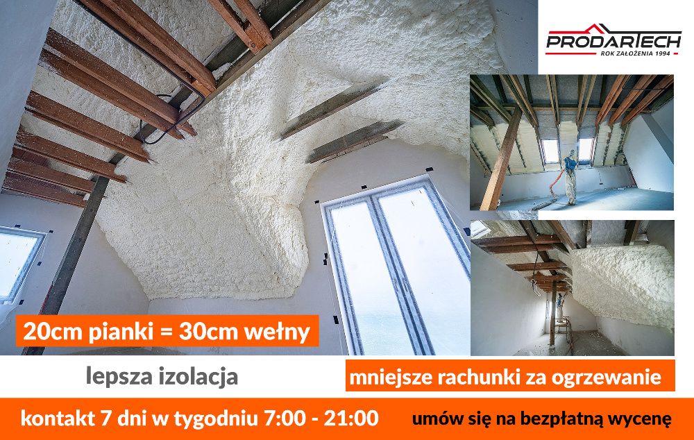 Ocieplenia Pianą PUR Ocieplanie Celulozą Naprawa Po Kunach Pianka PUR
