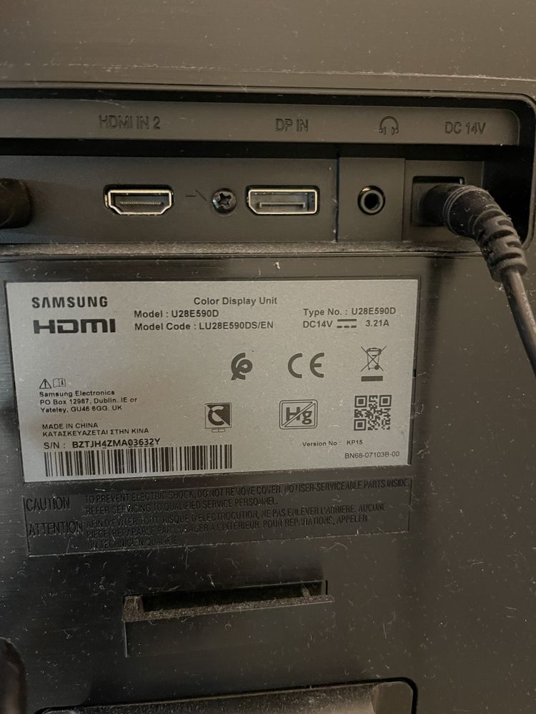 Monitor Samsung u28e590d 28