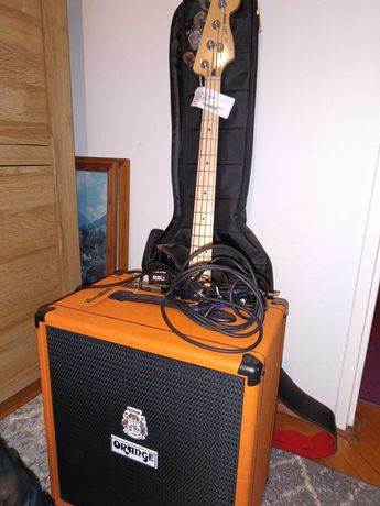 Fender squier affinity jazz bass + orange crush bass 50 + dodatki