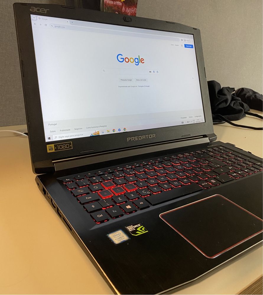 Notebook Predator Helios 300 i7 gtx 1060