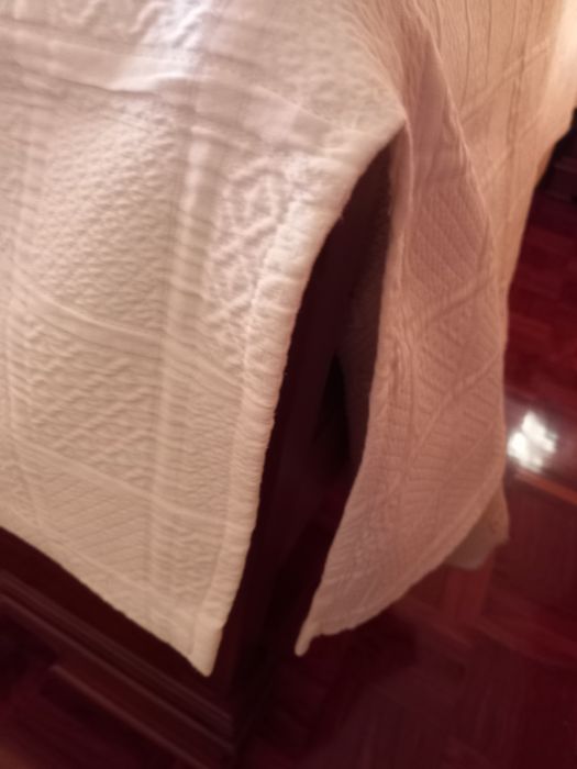 Colcha algodão branca para cama casal