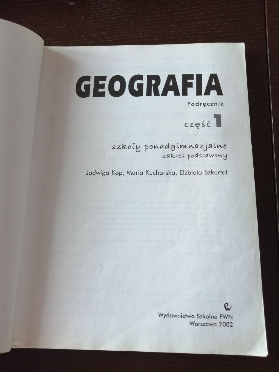 Geografia cz. 1 Wyd. Szk. PWN