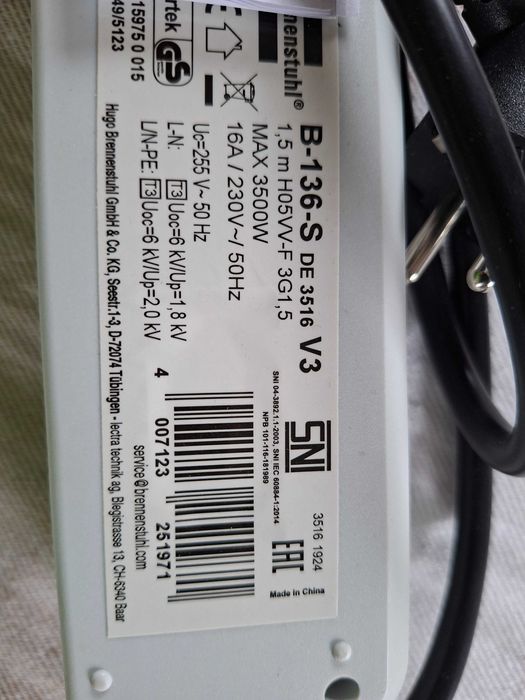 Brennenstuhl Eco-Line przeciwprzepięciowa 6 gniazd 1.5 m