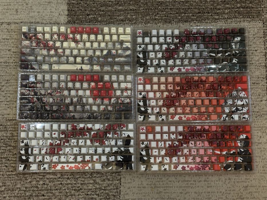 ‼️ Набори клавіш, кейкапи, keycaps, клавиши, клавіши, червоні білі