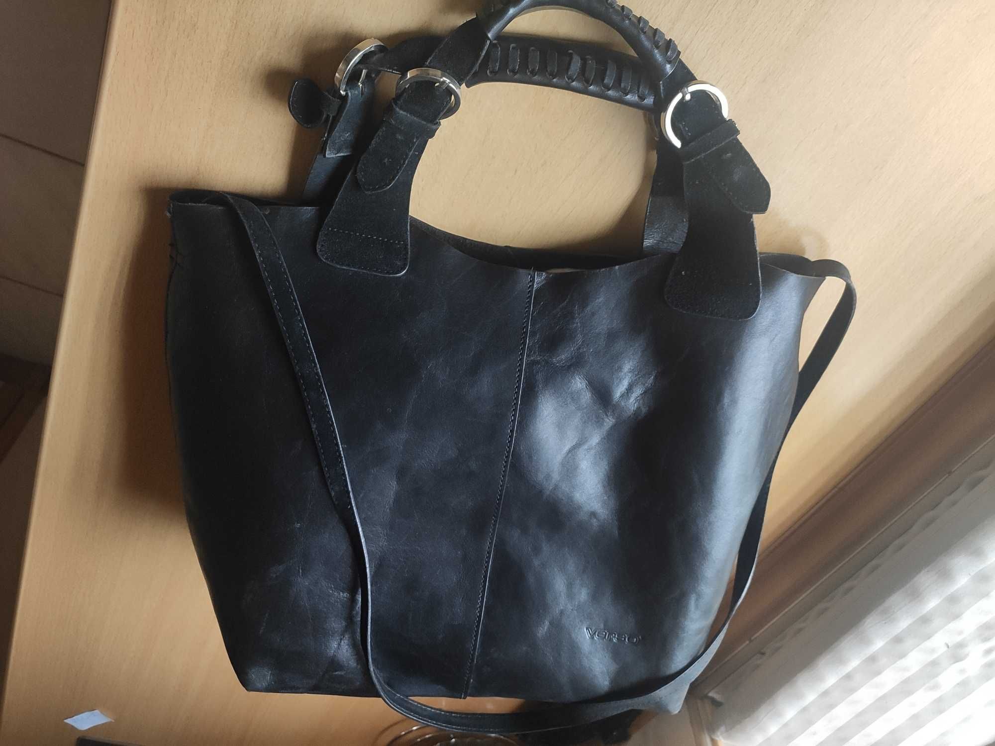 Torebka skóra naturalna VERSO duża shopper bag