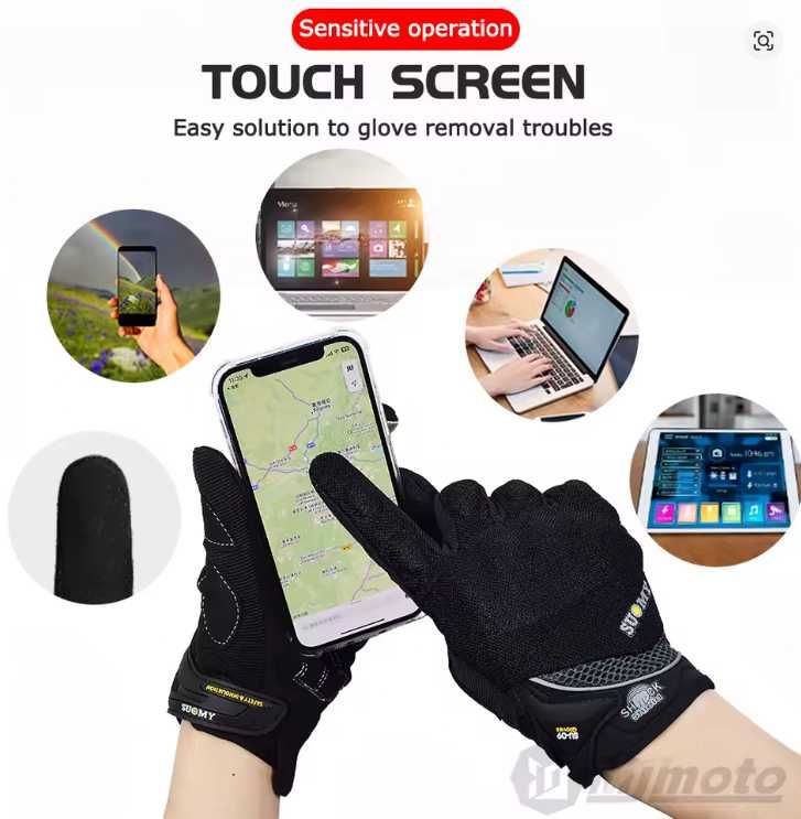 Luvas de verão respirável touchscreen trotinete mota bicicleta M
