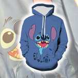 Bluza Stitch Stich Damska Młodzieżowa Kangurka Kaptur Kieszenie L