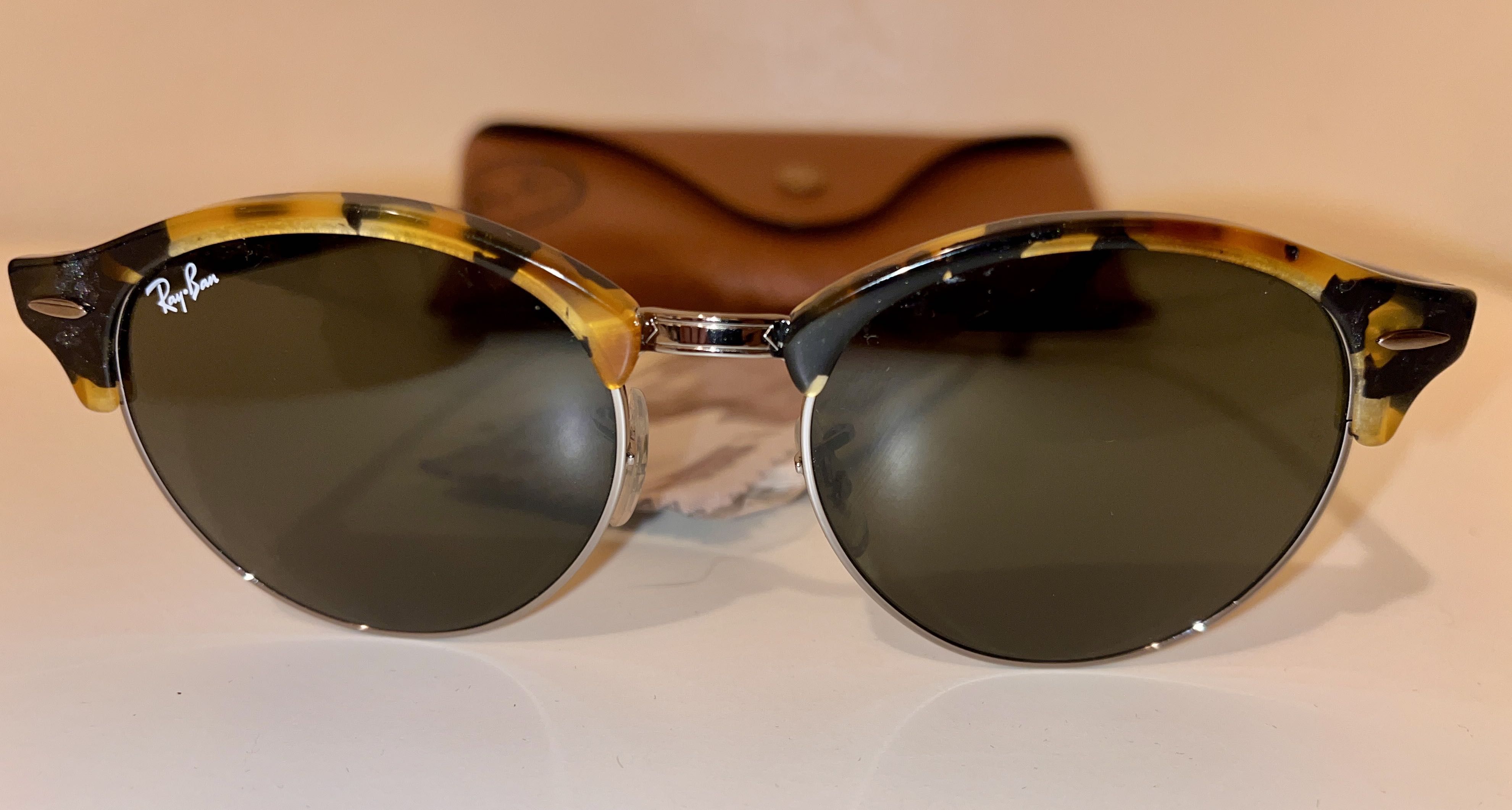 Óculos de Sol Ray-Ban Clubmaster (Dourado, Castanho)