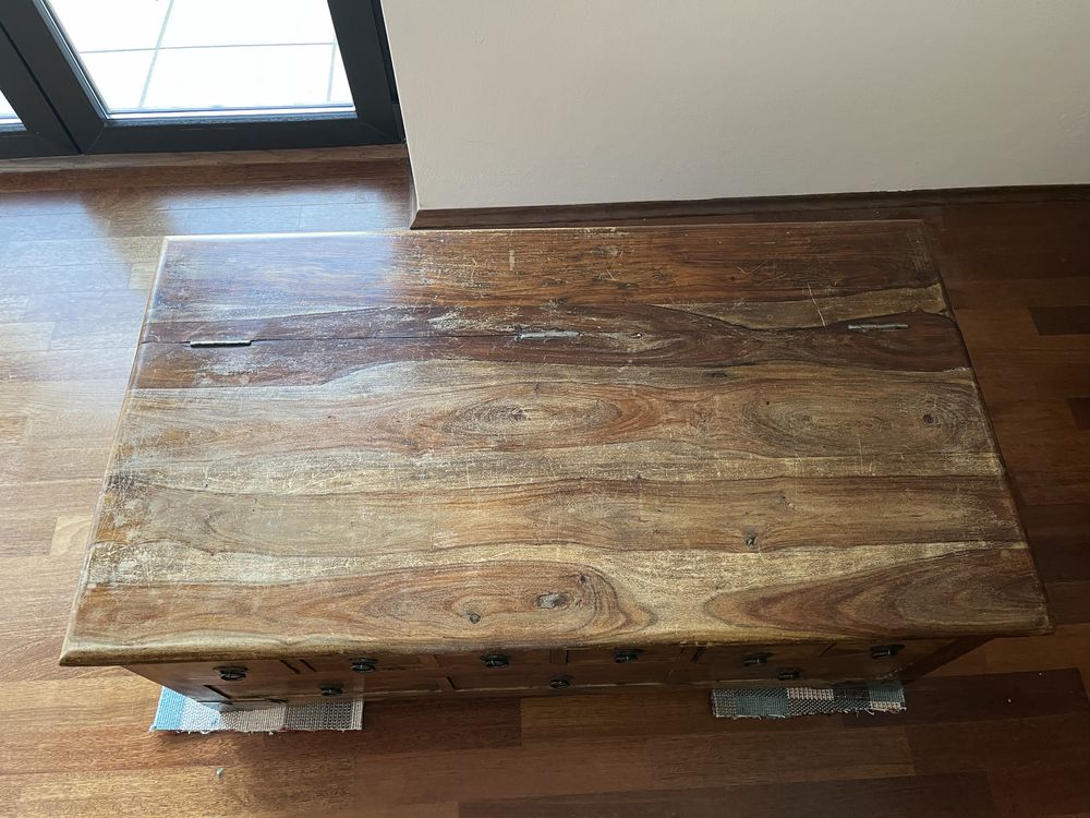 Almi decor, Ława z szufladami z drewna egzotycznego