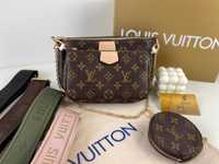 Torebka damska listonoszka 3w1 Louis Vuitton Multi Pochette różne pasy