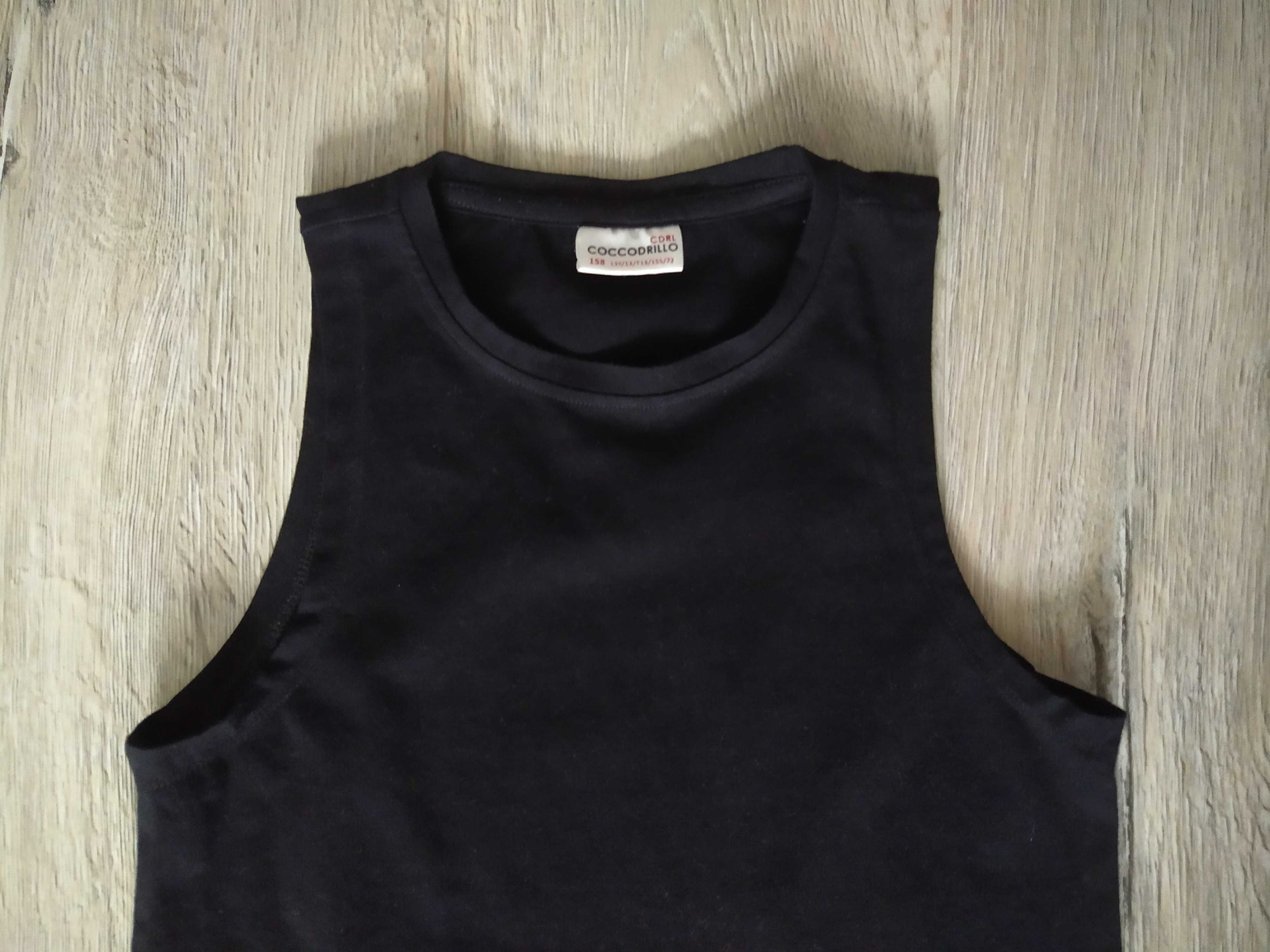 CZARNA T-shirt podkoszulka Coccodrillo dla dziewczynki r. 158 13