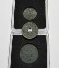 Zestaw monet groszowych 1,5,10 cynkowych Generalna Gubernia