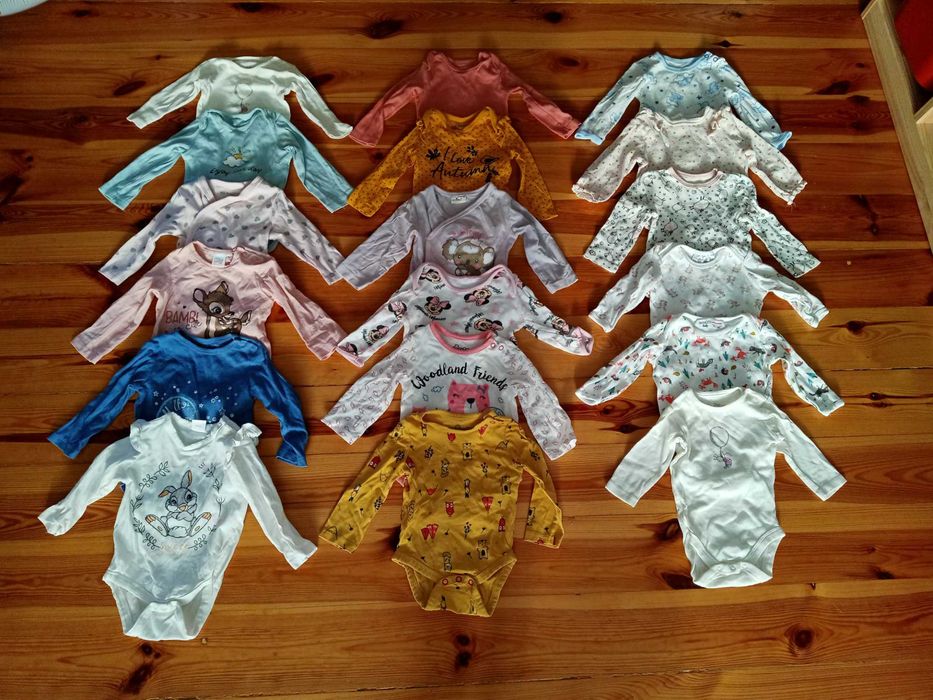 26 szt. Body na dł. rękaw r. 62