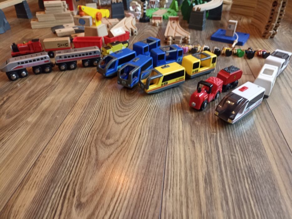 Drewniane tory duży zestaw