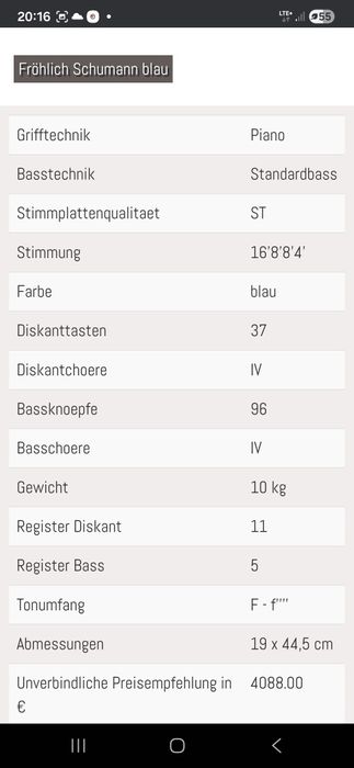 Akordeon Frohlich, frőhlich schumann