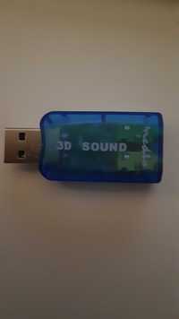Placa de som 3D 5.1 USB2.0 (USB->Micro+Audio)
