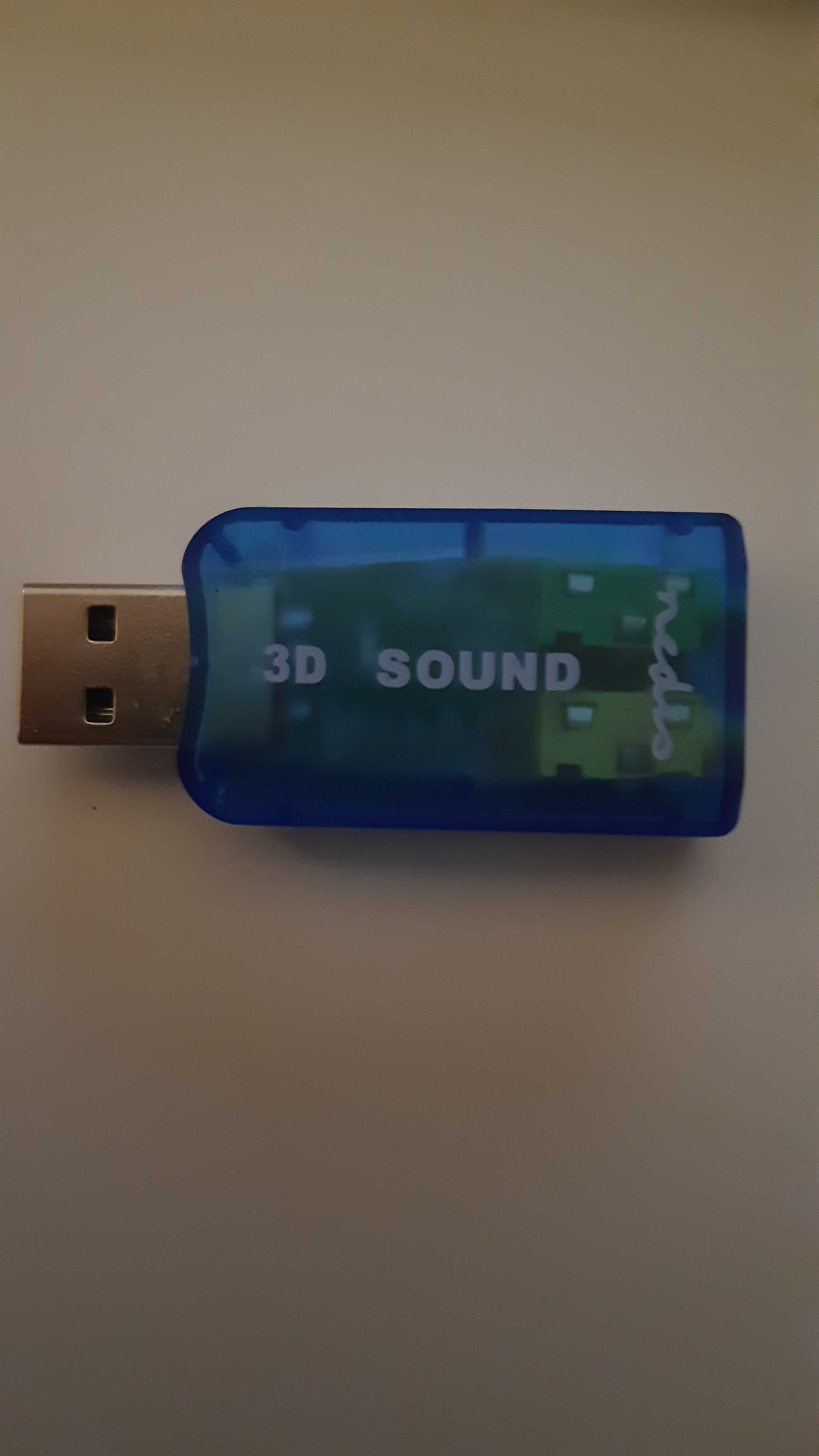 Placa de som 3D 5.1 USB2.0 (USB->Micro+Audio)