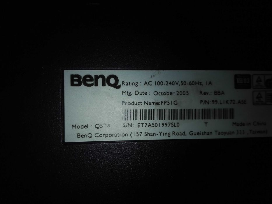 Monitor BENQ FP51G 15"