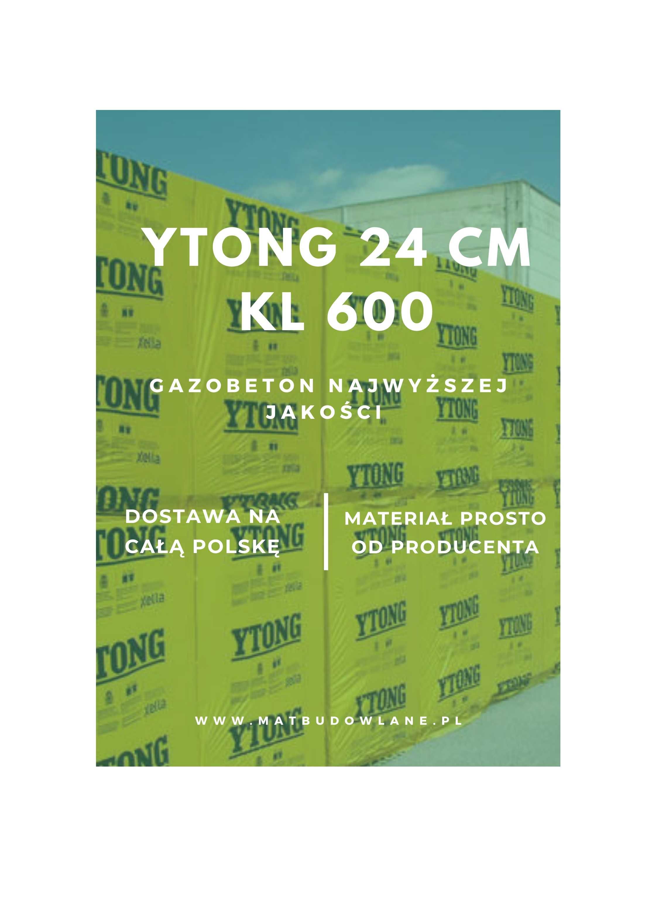 YTONG 24cm Beton komórkowy klasa 600 Gazobeton, pustak