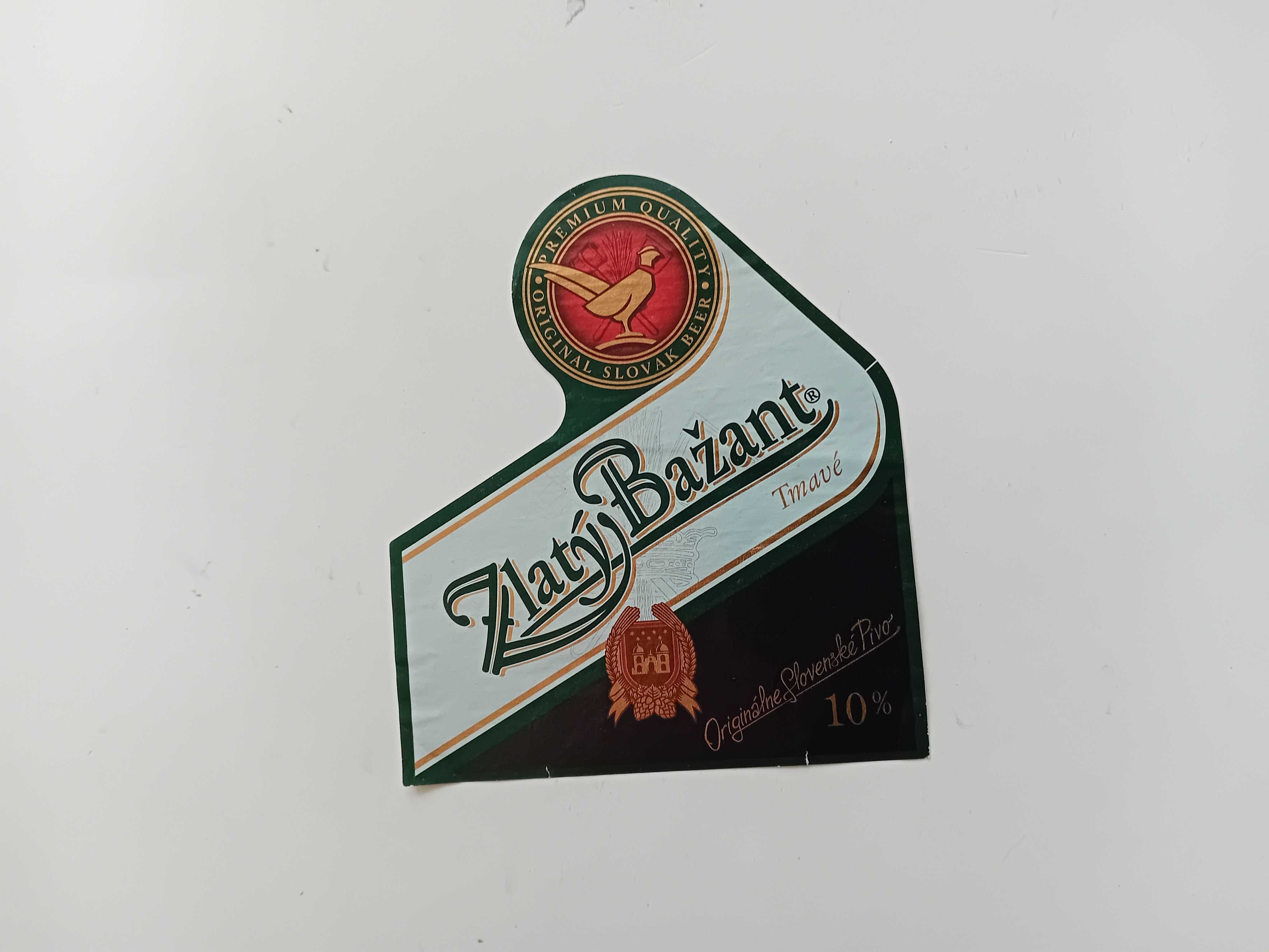 Etykieta piwa ze Słowacji