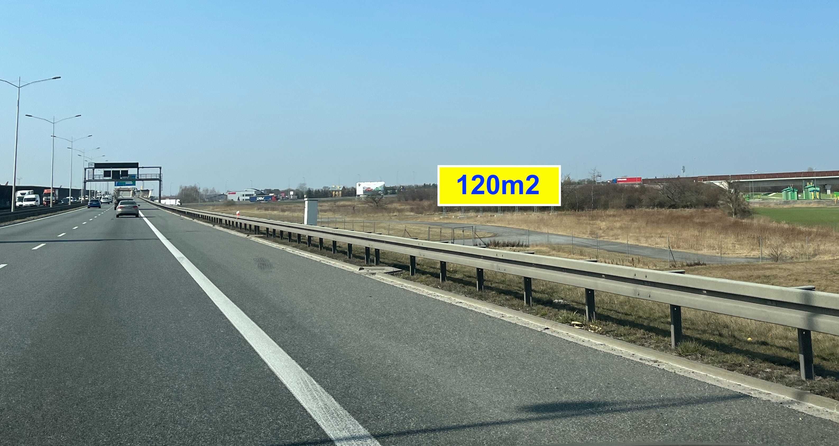 Wrocław tablica reklamowa 20x6m bilbord baner AOW AutostradaA4 DrogaS8