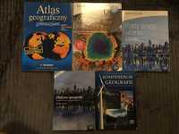 Geografia - 5 książek- Atlas geograficzny, Maturalne karty, Kompendium