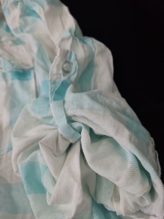 Koszula w kratę  biało - niebieska