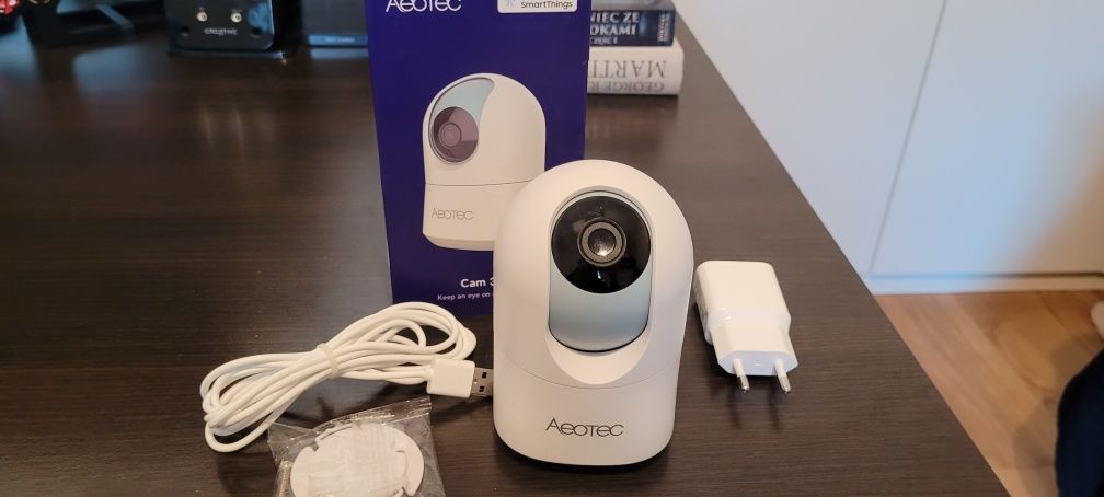 Kamera WiFi Aeotec 360, podgląd na telefonie, Smartthings, IPhone