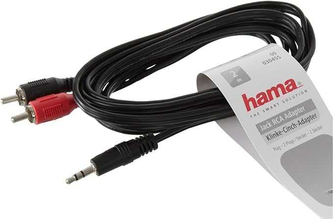 Kabel Hama minijack (3,5 mm) - 2x RCA (cinch) 2 m