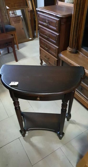 Konsola Stolik drewniana dębowa solidna zgrabna elegancka FV DOWÓZ