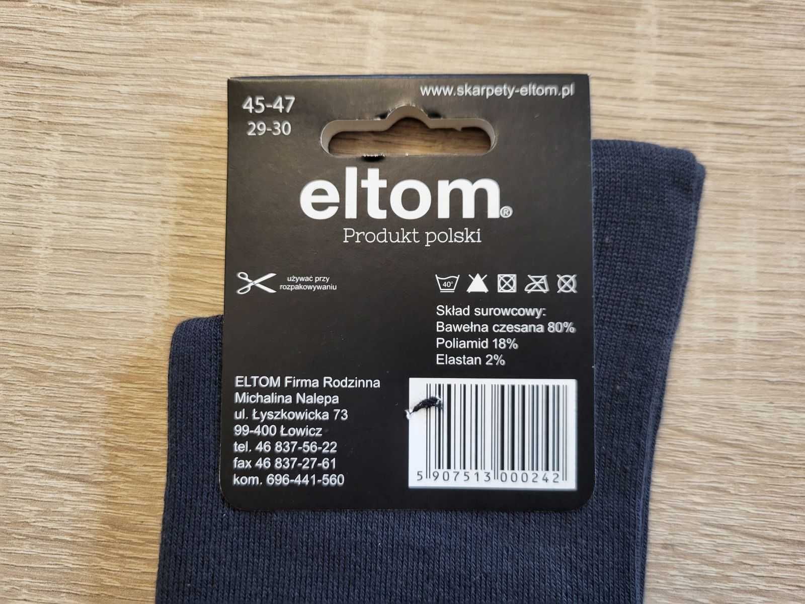 Grafitowe klasyczne męskie skarpetki garniturowe 45-47 Eltom - 4 pary