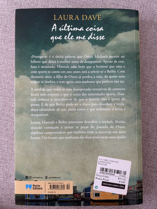 Livro - A última coisa que ele me disse - portes grátis