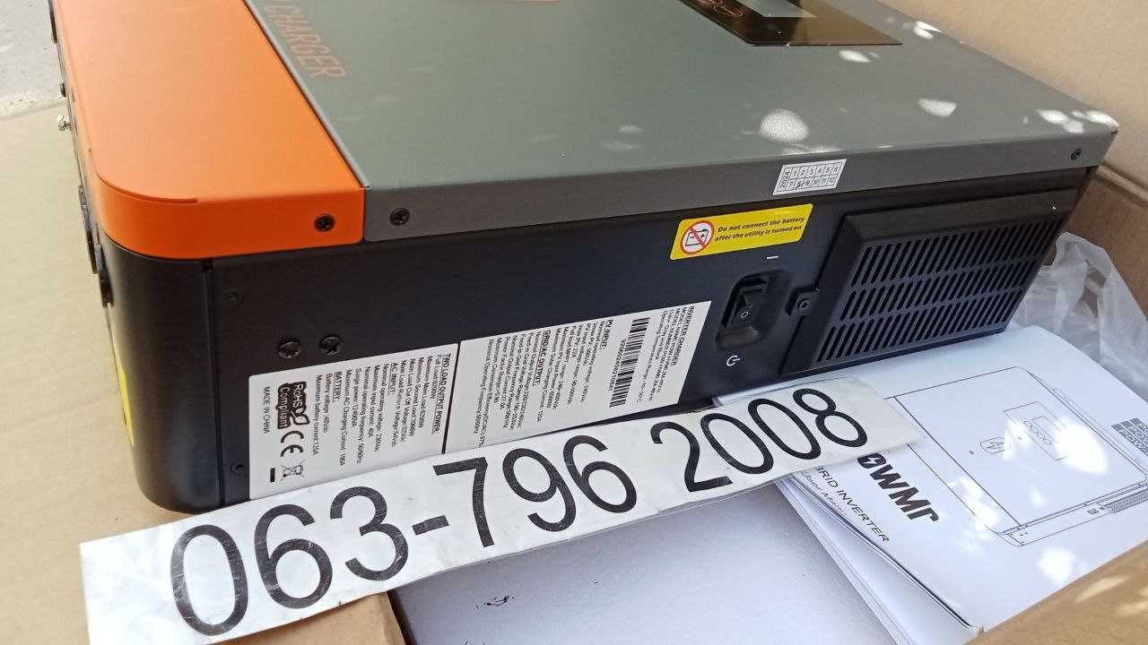 Гибридный инвертор 6,2 кВт PowMr 48v 6.2kW POW-HVM6.2M-48V-N днепр