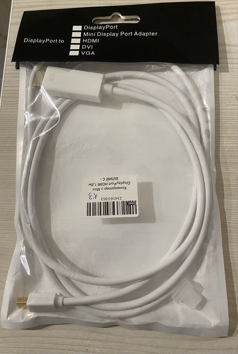 тер з mini display port HDMI 1,8m