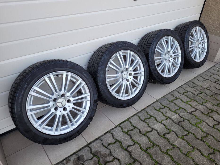 Koła, alufelgi z oponami zimowymi Mercedes E-klasa W211, 245/45 R17
