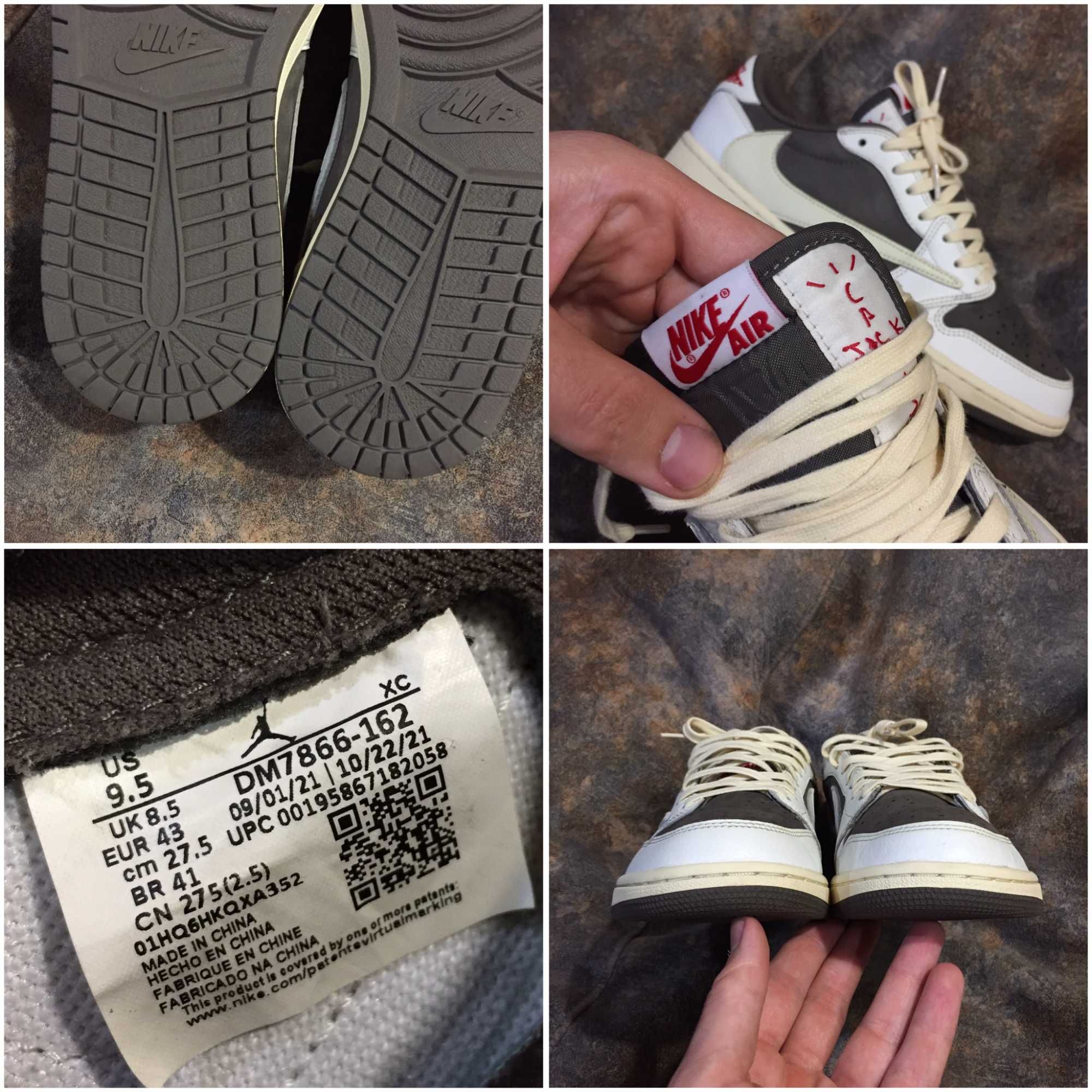 Кроссовки Jordan 1 Retro Low Travis Scott Reverse Mocha nike кросівки