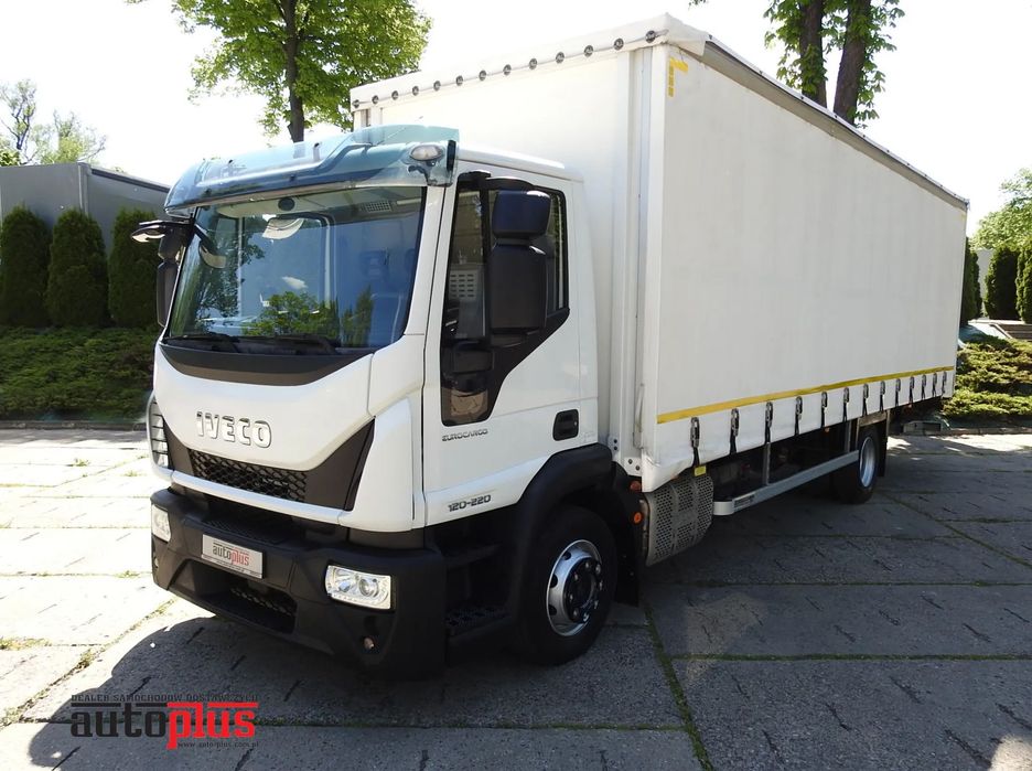 Iveco EUROCARGO 120 - 220 PLANDEKA WINDA 20 PALET AUTOMAT KLIMATYZACJA LEDY PNEUMATYKA BLIŻNIACZE KOŁA 220KM [ 3955 ]  stan bardzo dobry, nie wymaga nakładów finansowych, dostępny od ręki