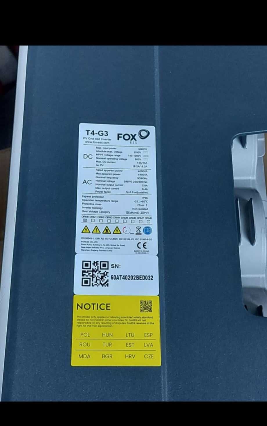 Falownik FOX, rok używany