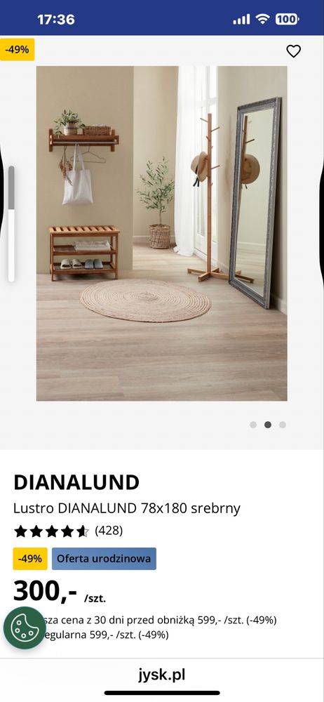 Lustro duże 180x78 pilnie