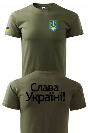 Koszulka T-shirt oliv,pustynna,czarna Ukraine