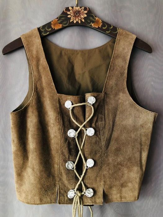 Корсет замшевий на шнурівці