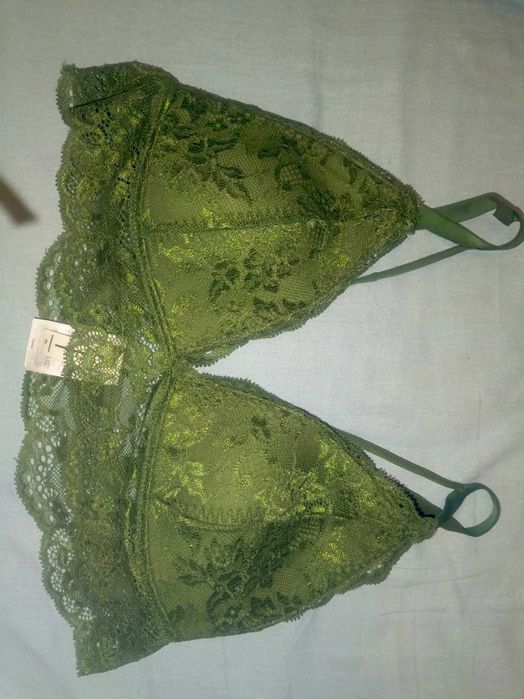 DeFacto FIT: Zielony stanik bez fiszbinów XL