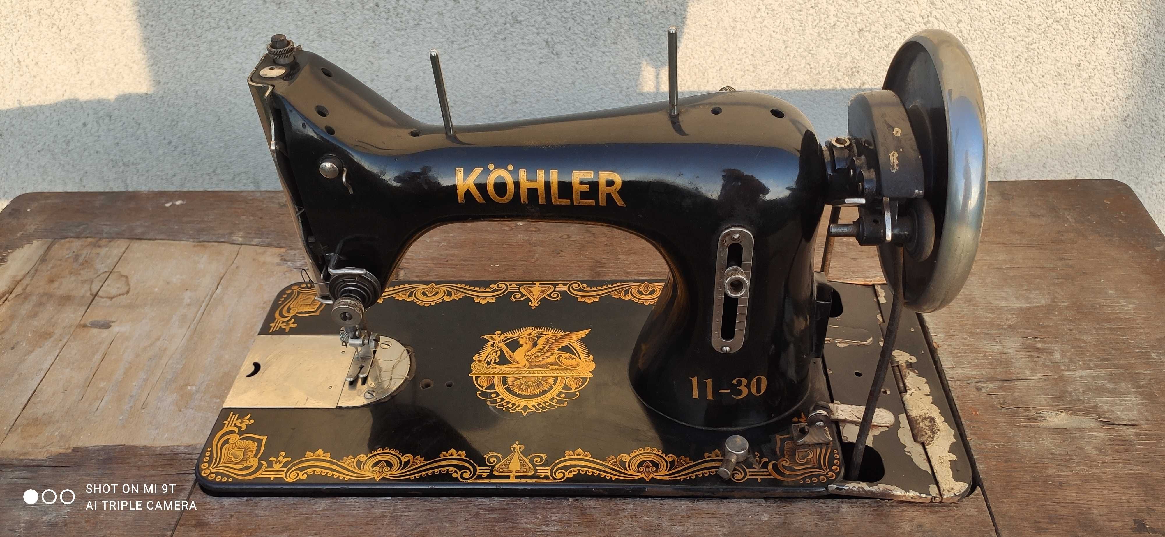 Köhler maszyna do szycia 11-30 stolik zabytek antyk vintage