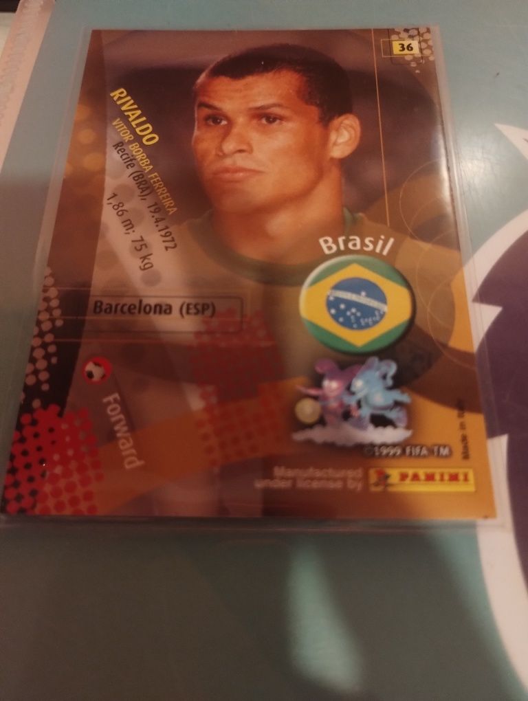 Panini 2002 fifa world cup Korea Japan Rivaldo