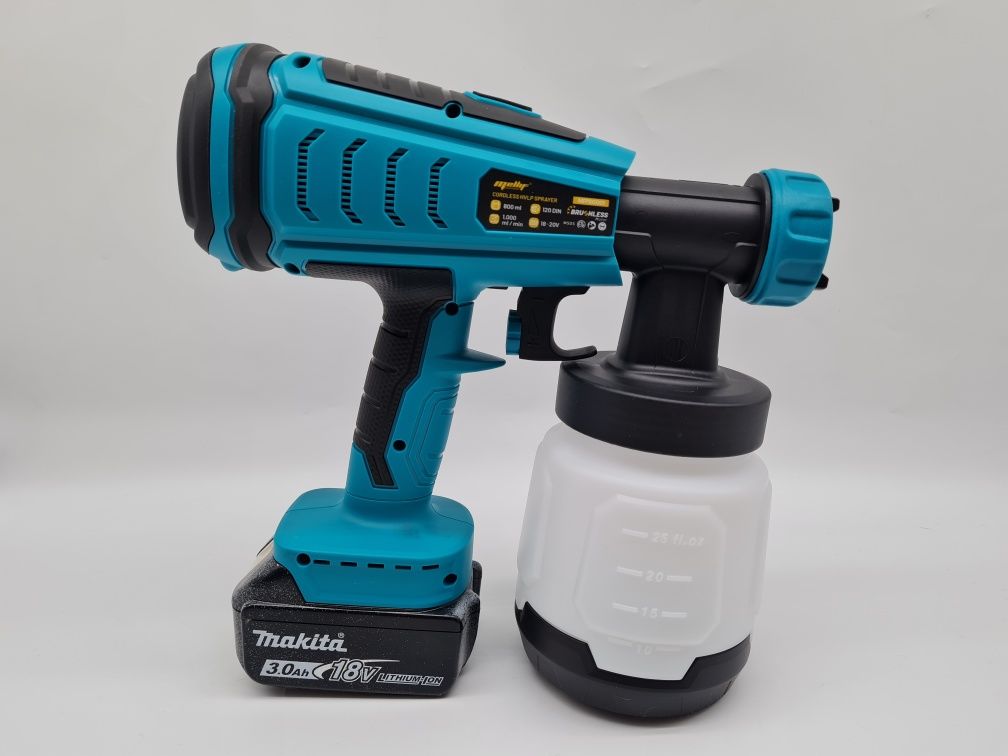 Pistolet malarski akumulatorowy Mellif 18/20V 800ml na baterie makita